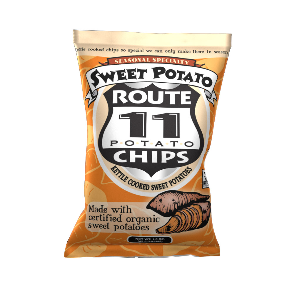 Bag of Route 11 sweet potato chips