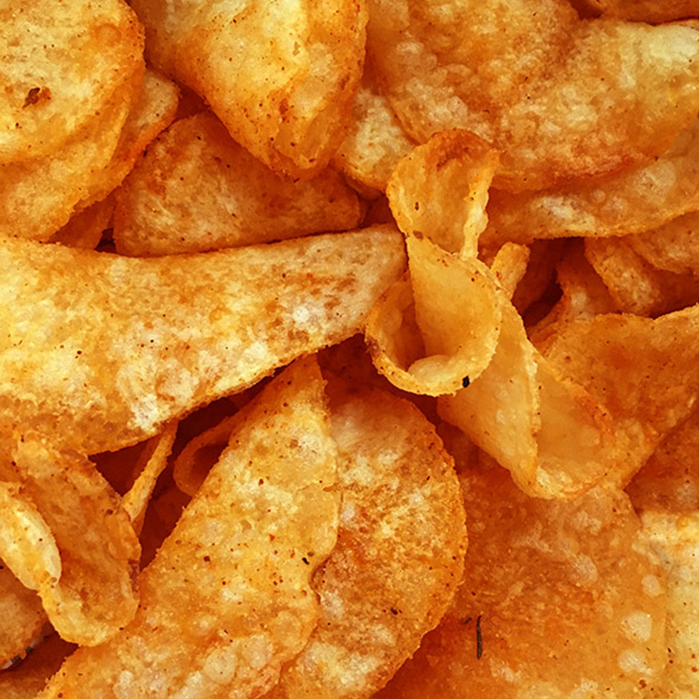Up close of Route 11 Chesapeake crab potato chips