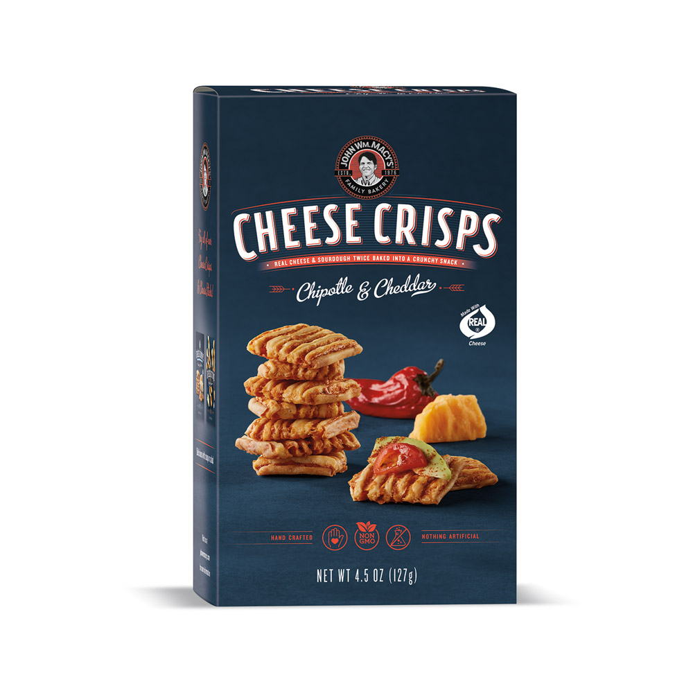 Box of John wm. macy's chipolte and cheddar cheesecrisps