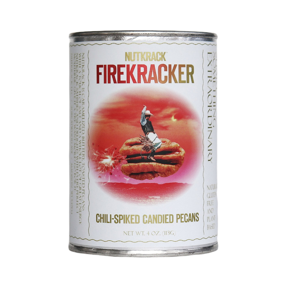 A tin of Nutkrack Firecracker Pecans