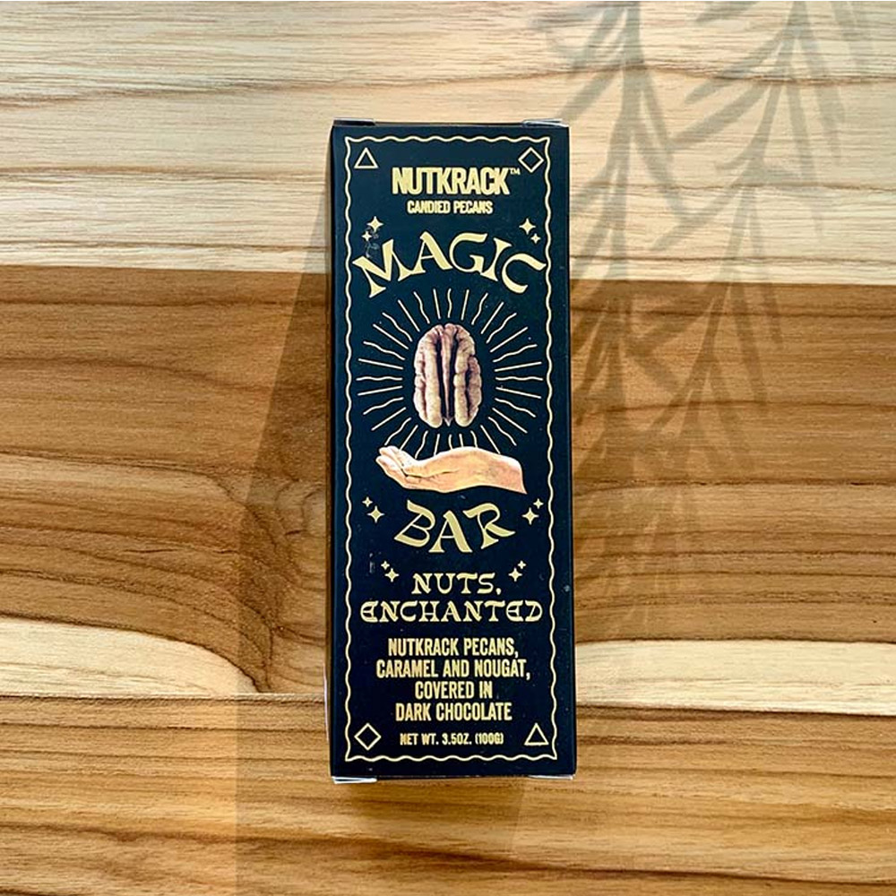 Nutkrack Magic bar on a wood surface