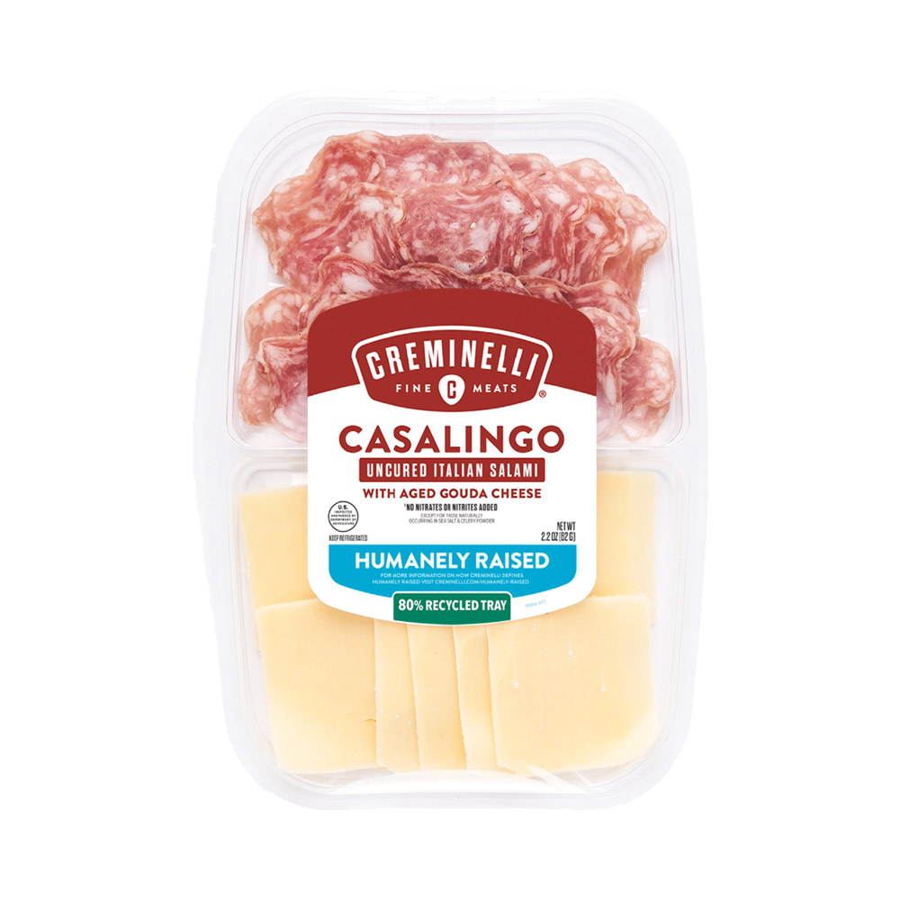 creminelli sliced casalingo & aged gouda cheese in plastic tub