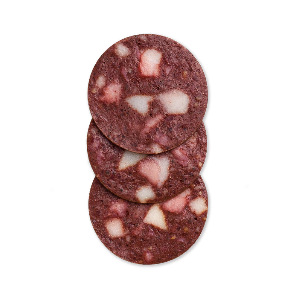 schaller & weber blutwurst blood sausage close up