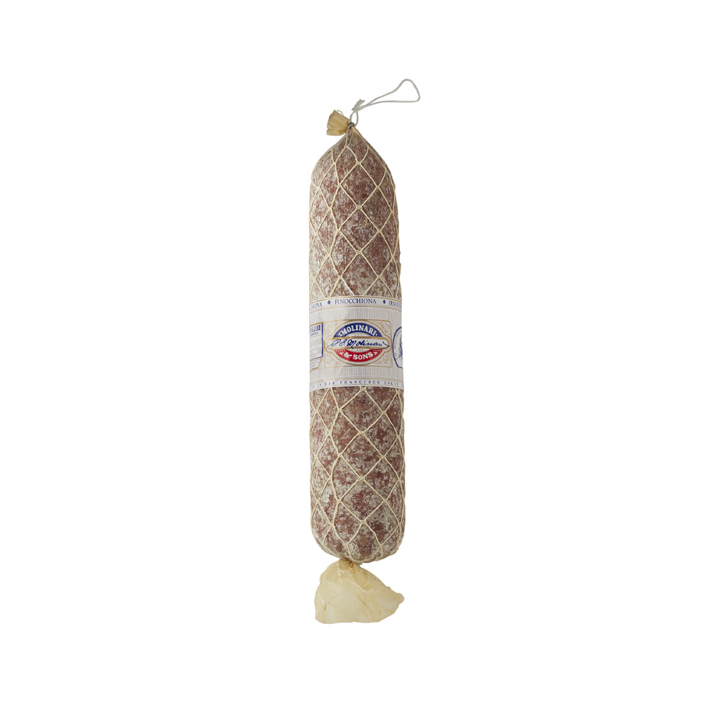 molinari & sons finocchiona salame in netted packaging