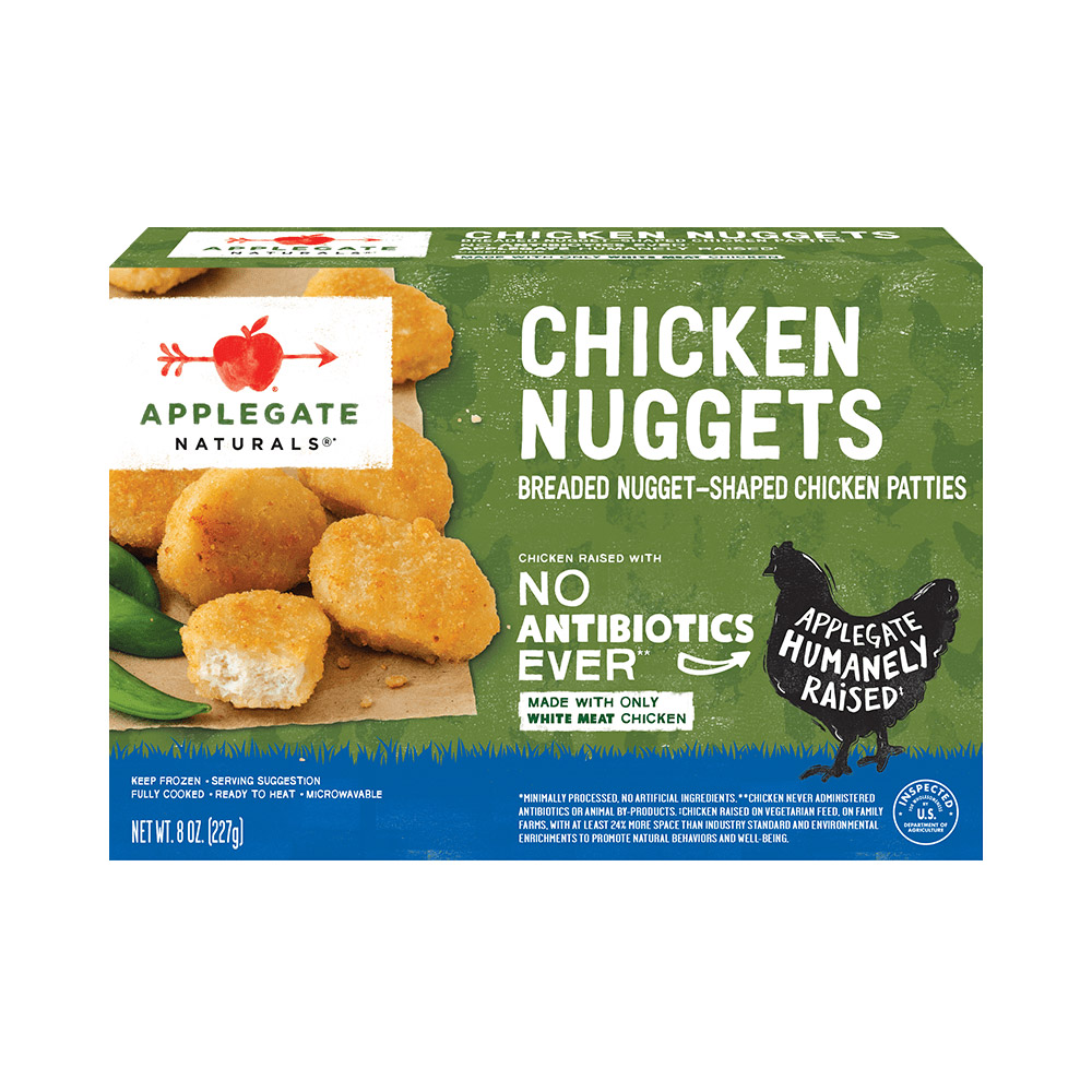applegte naturals chicken nuggets in plastic packaging