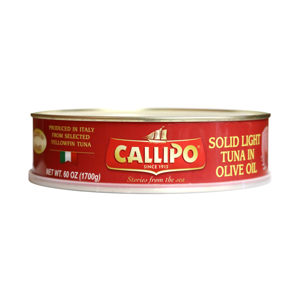 A can of Callipo tuna in olive oil
