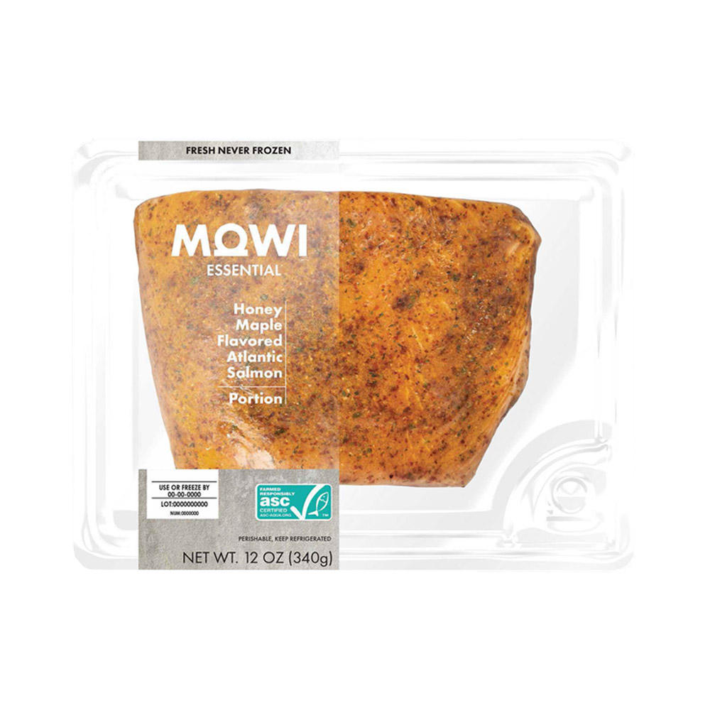 Package of Mowi Honey Maple Atlantic Salmon