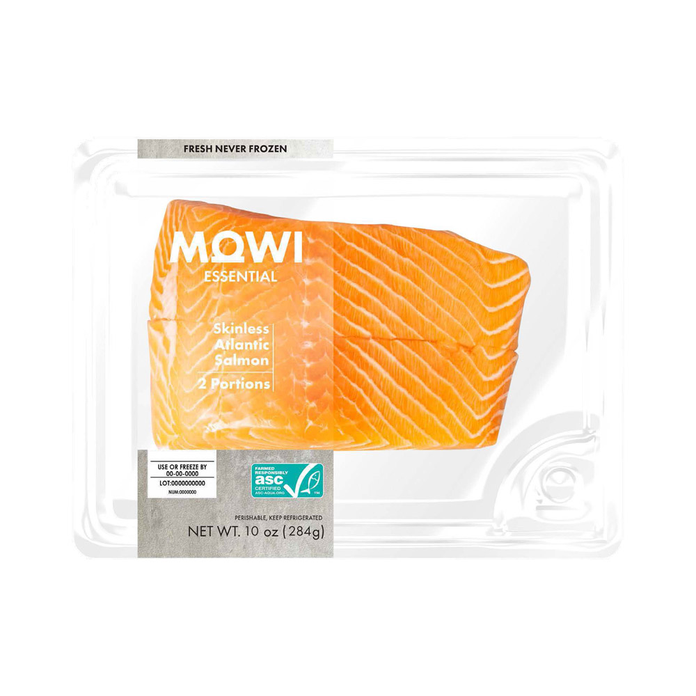 Package of Mowi Atlantic Salmon portions