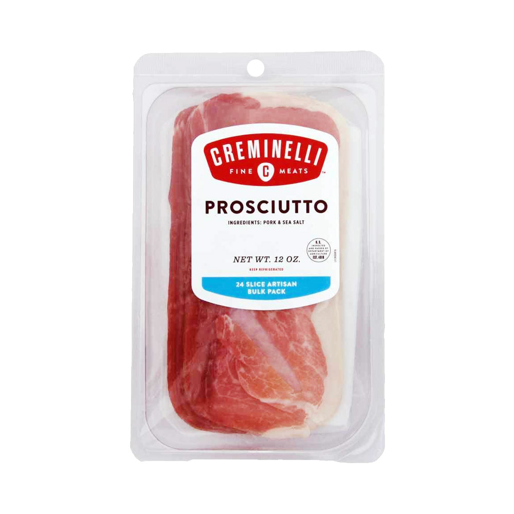 creminelli sliced prosciutto in plastic packaging