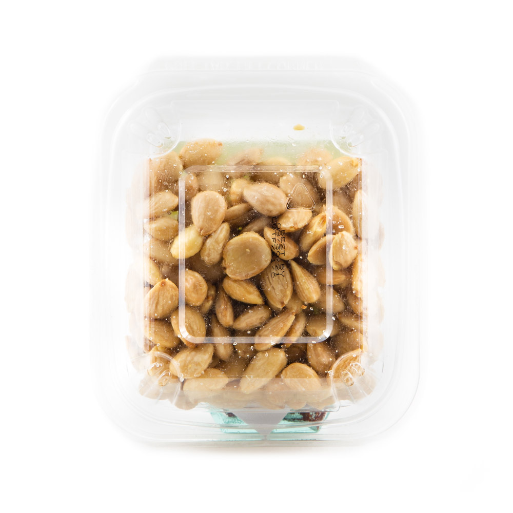 bottom of matiz españa marcona almonds in plastic packaging