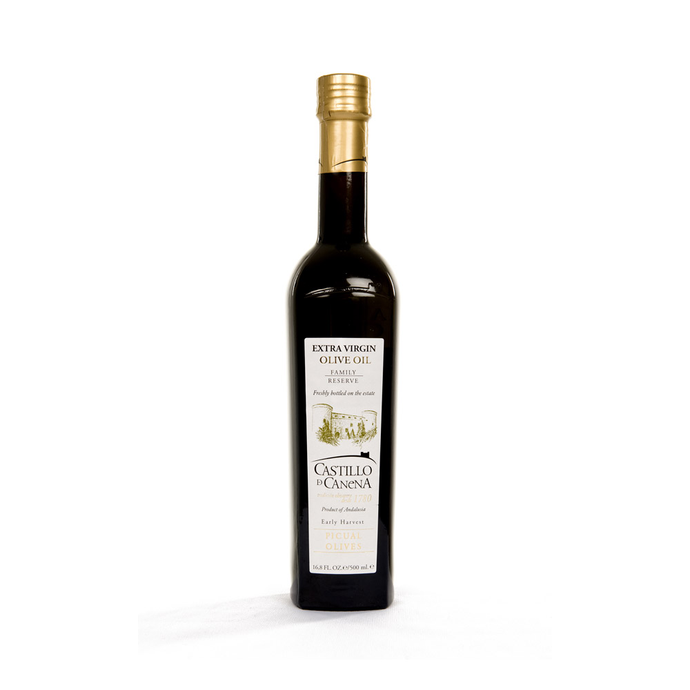 bottle of castillo de canena picual family reserve extra virgin olive oil
