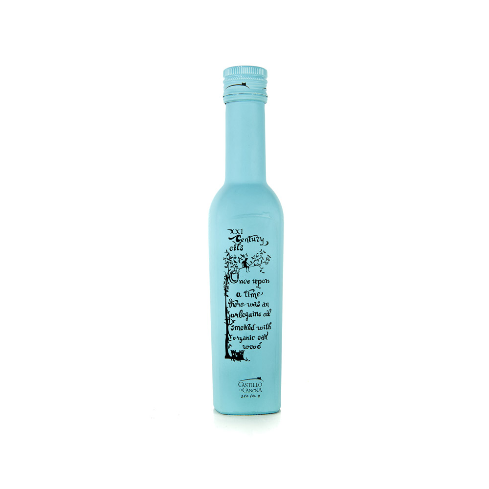 bottle of castillo de canena smoked arbequina olive oil