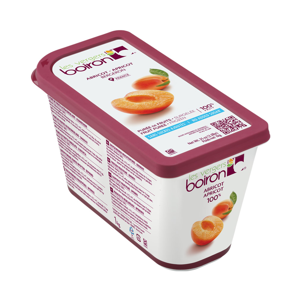 Container of Les Vergers Boiron apricot puree