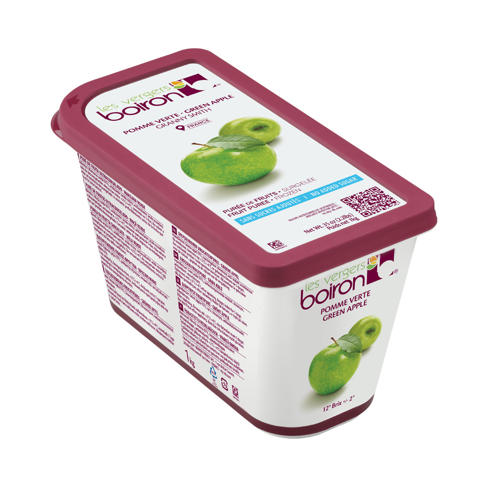 Container of Les Vergers Boiron green apple puree