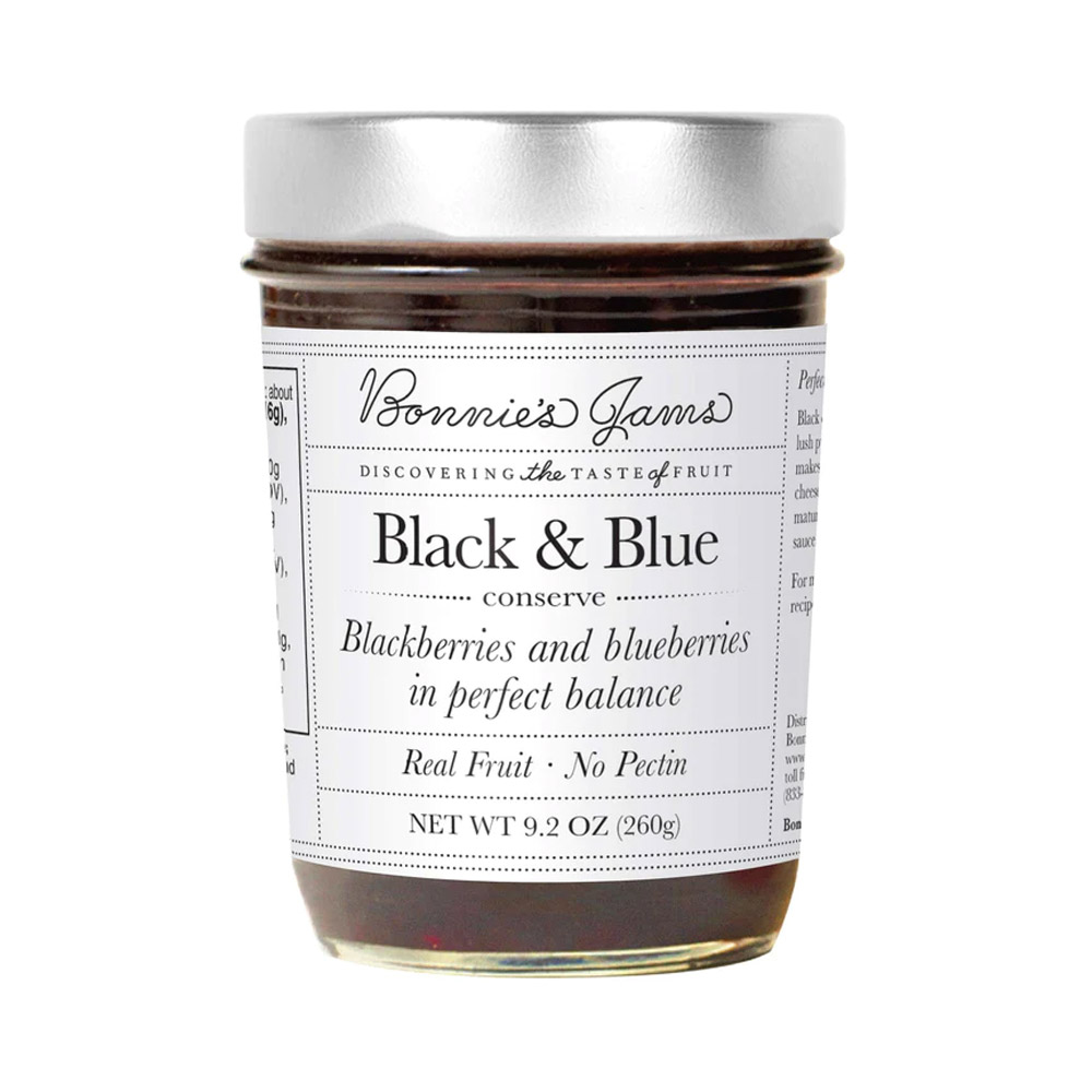 A jar of Bonnie's Jams Black & Blue