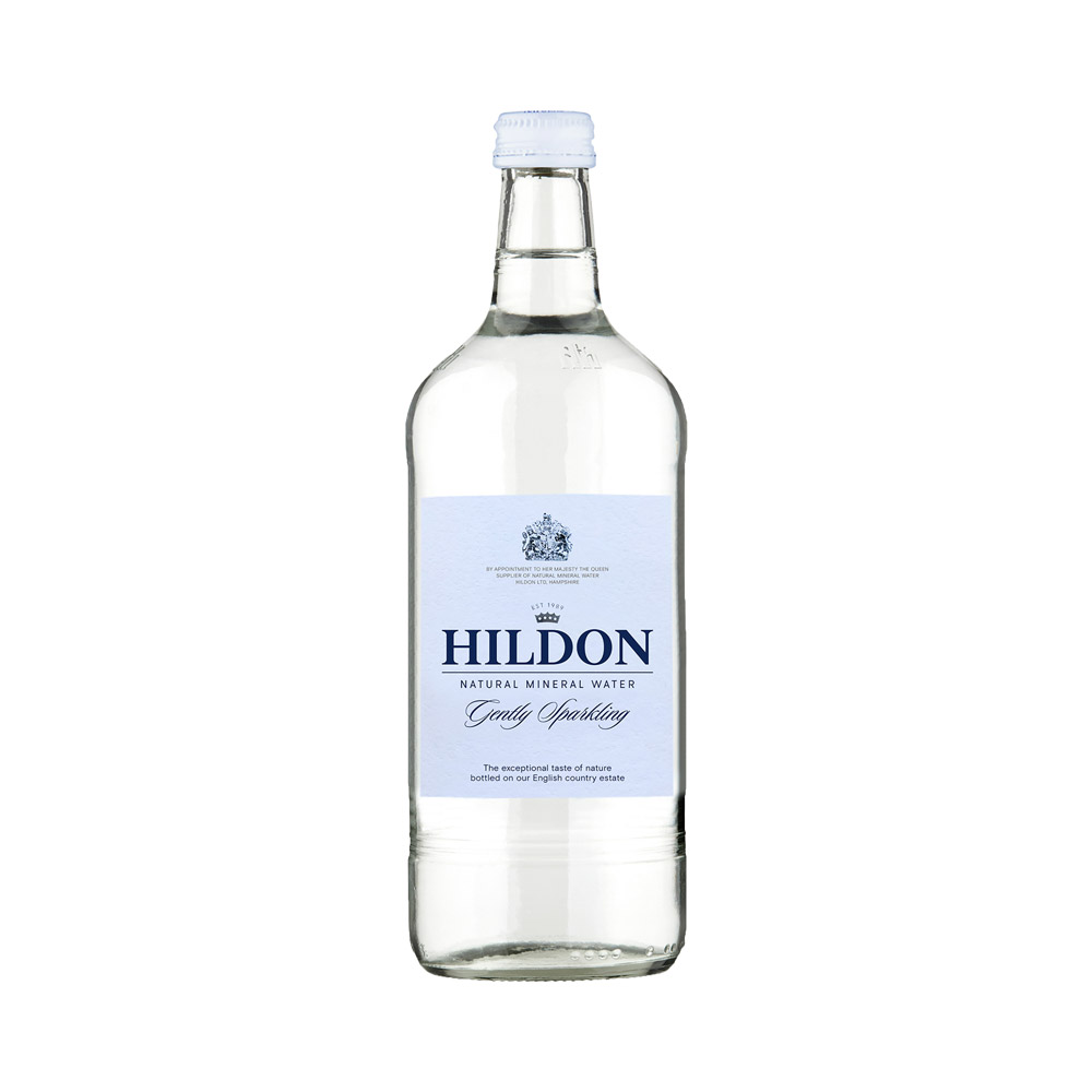 Bottle of Hildon sparkling natural mineral water