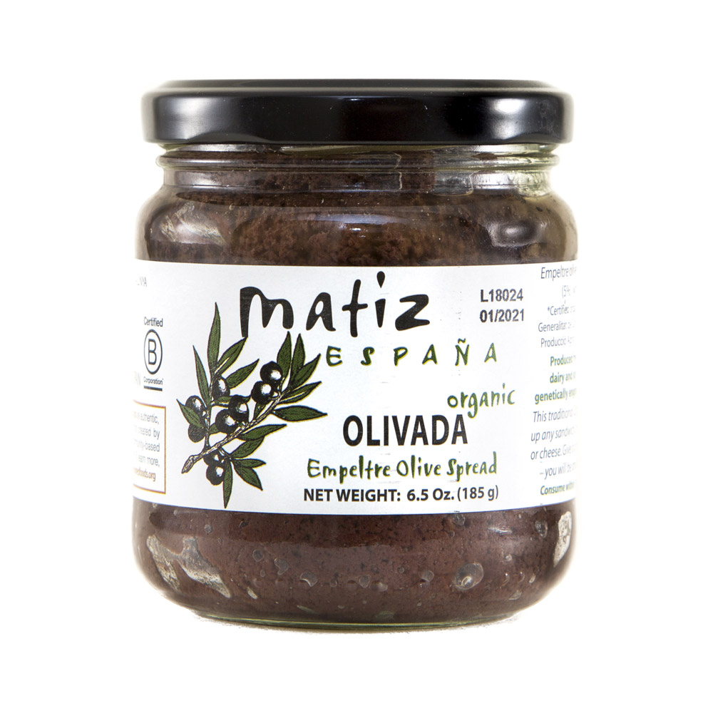 jar of matiz españa organic olivada spread