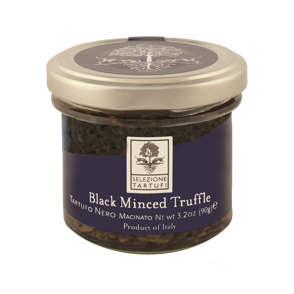 jar of selezione tartufi black minced truffle