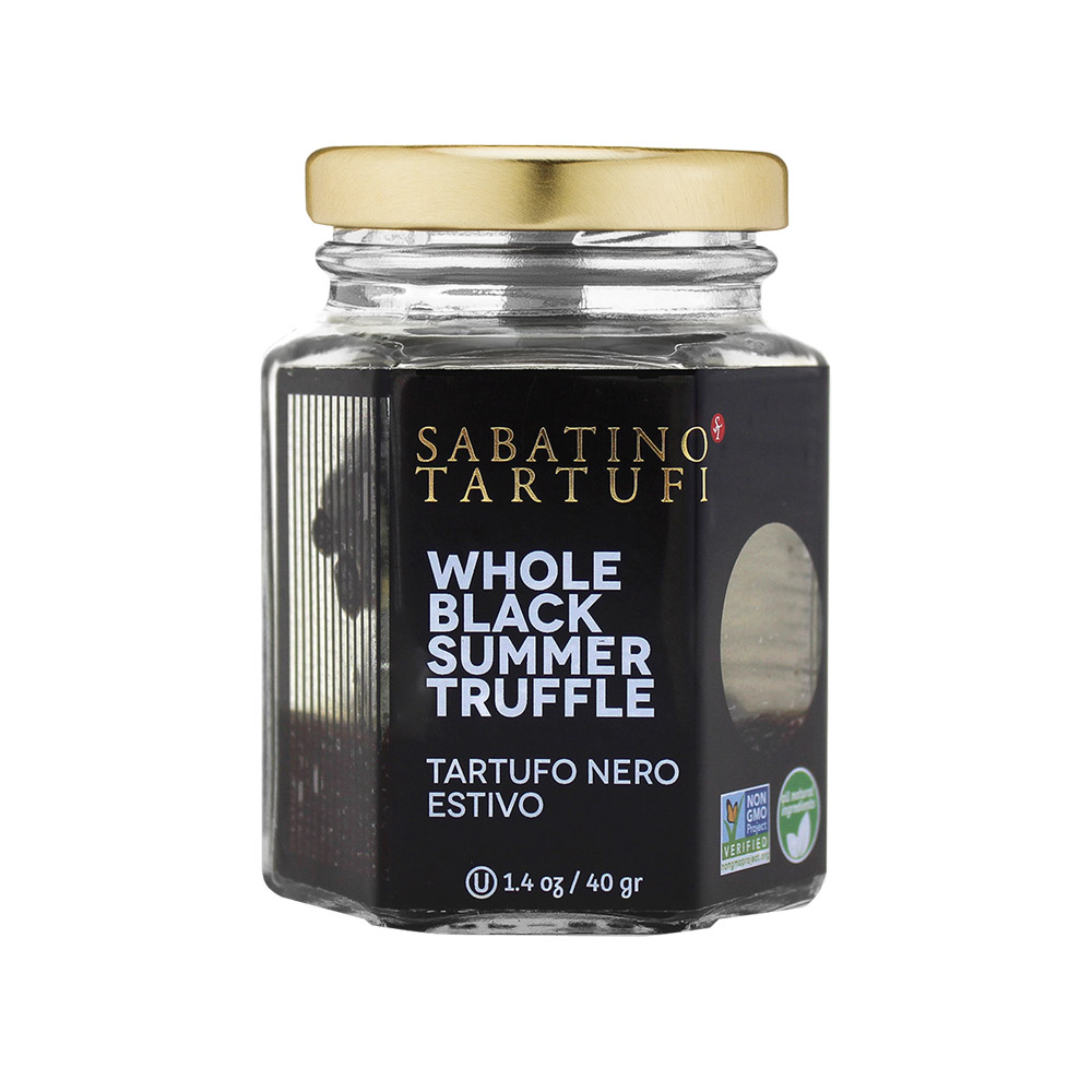 jar of sabatino tartufi whole black summer truffles