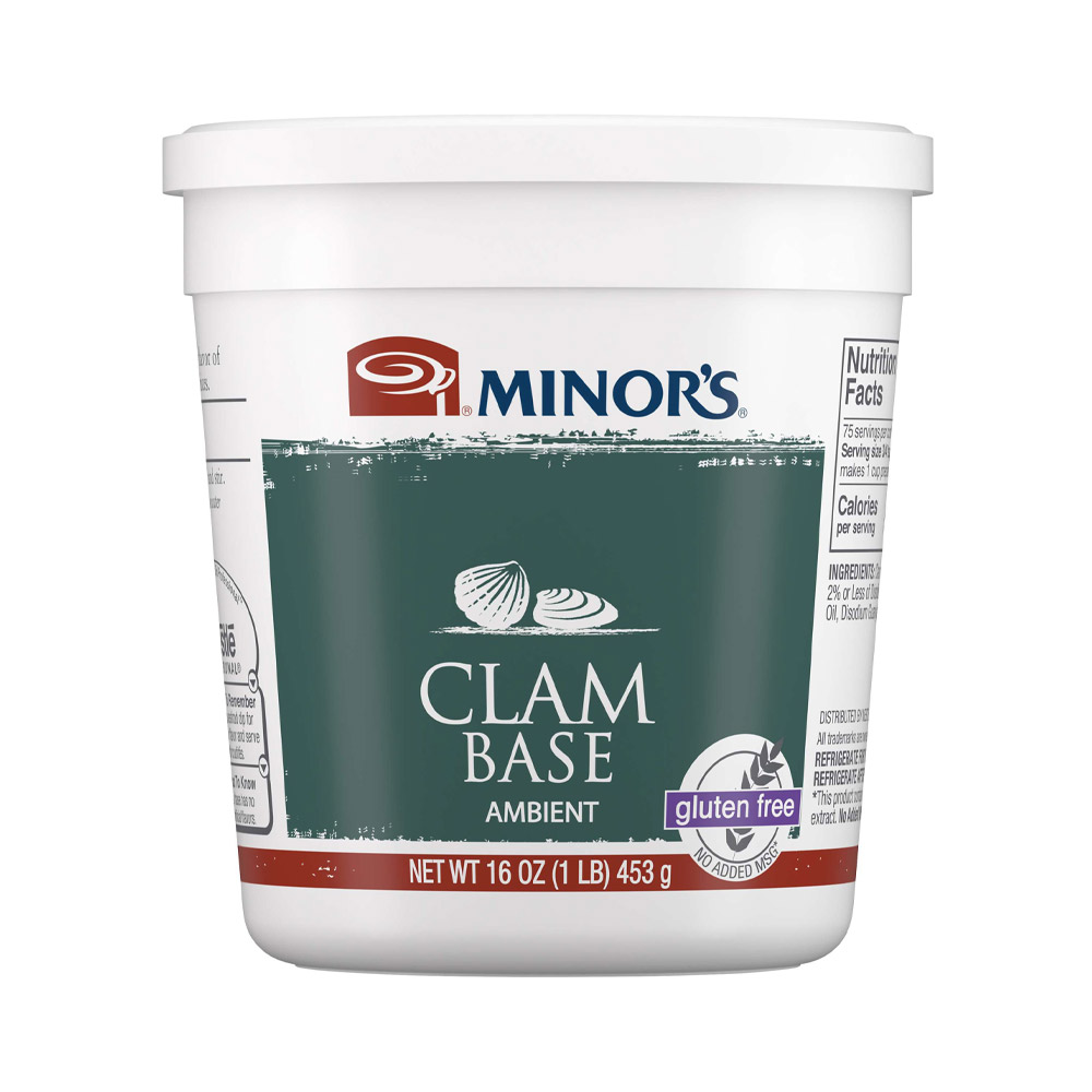 minor's clam base in tub