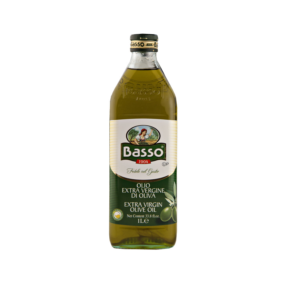 bottle of basso extra virgin olive oil