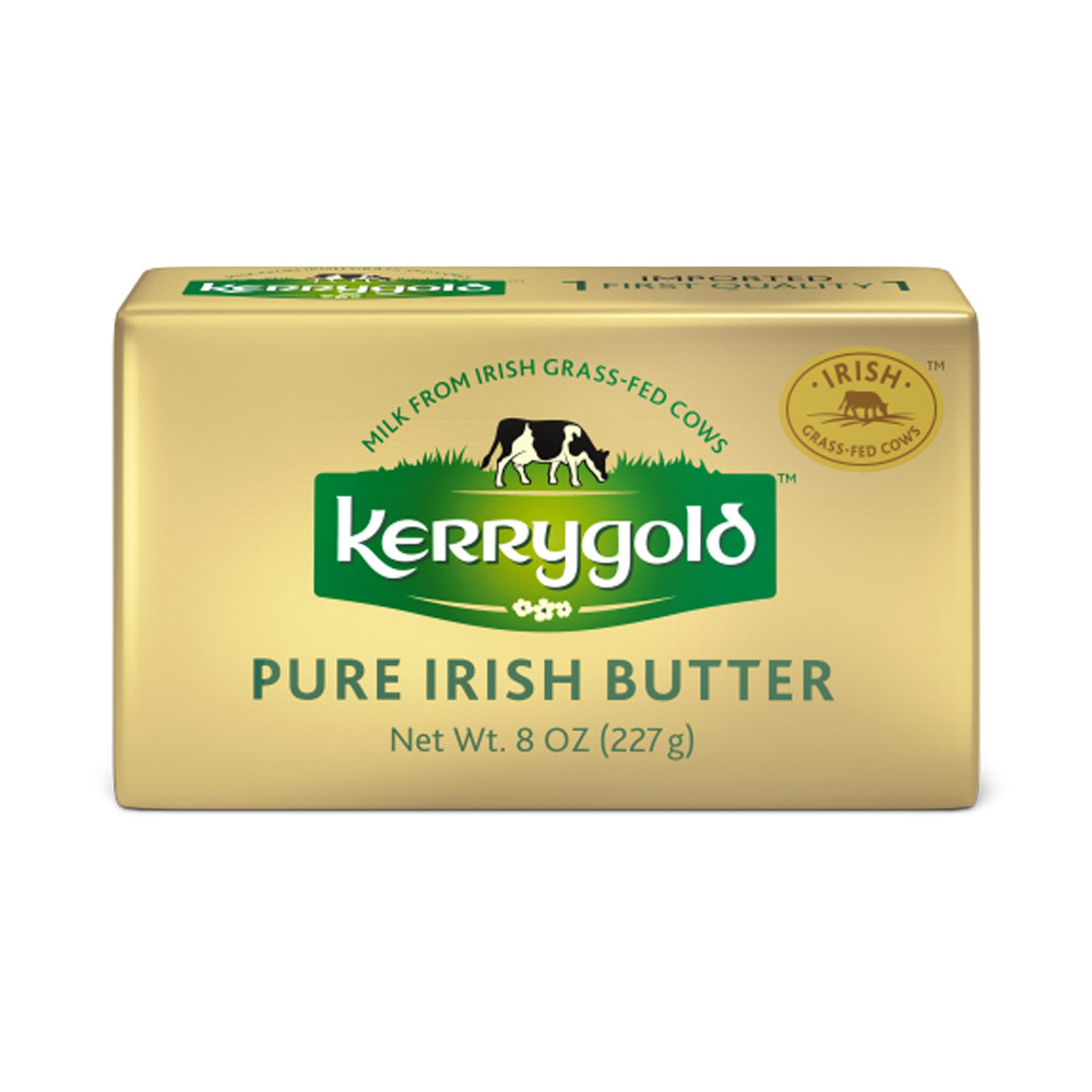 Package of Kerrygold salted Irish butter