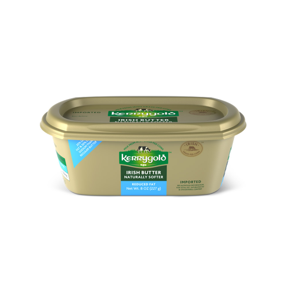 tub of kerrygold reduced fat irish butter