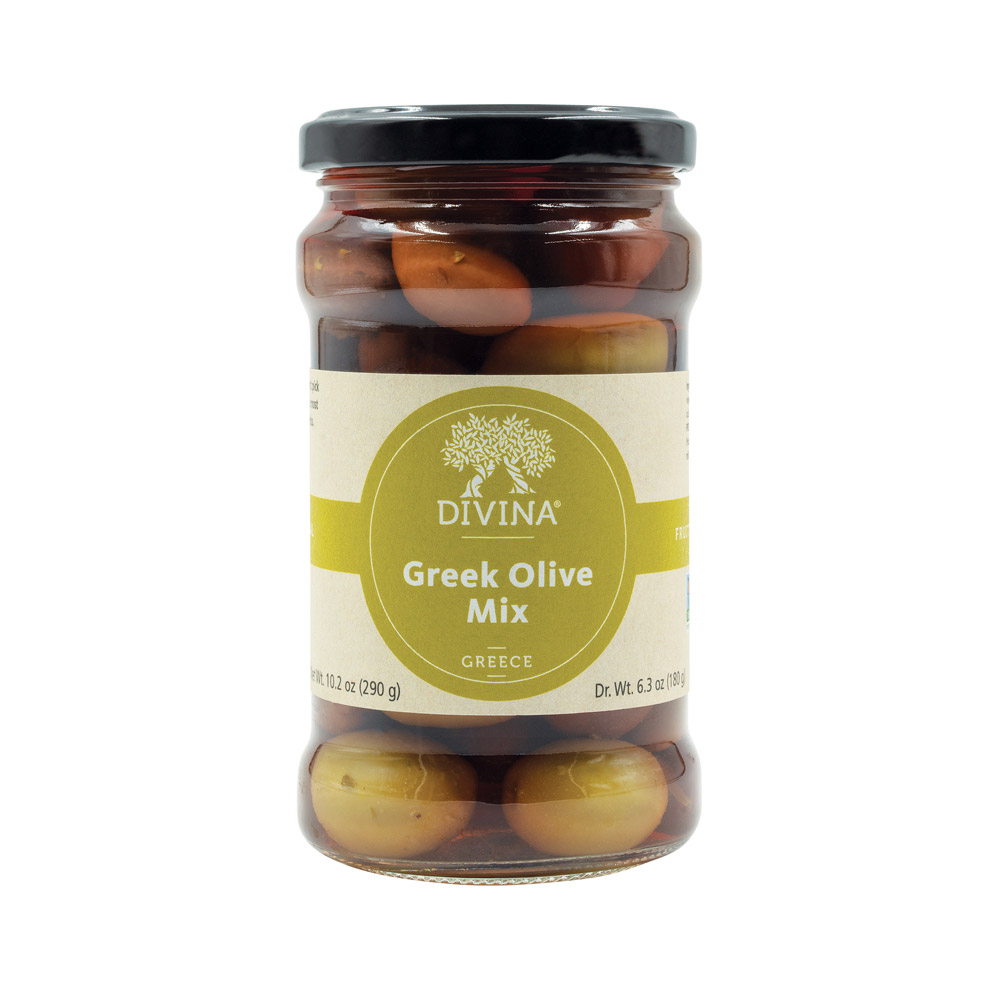 jar of divina greek olive mix