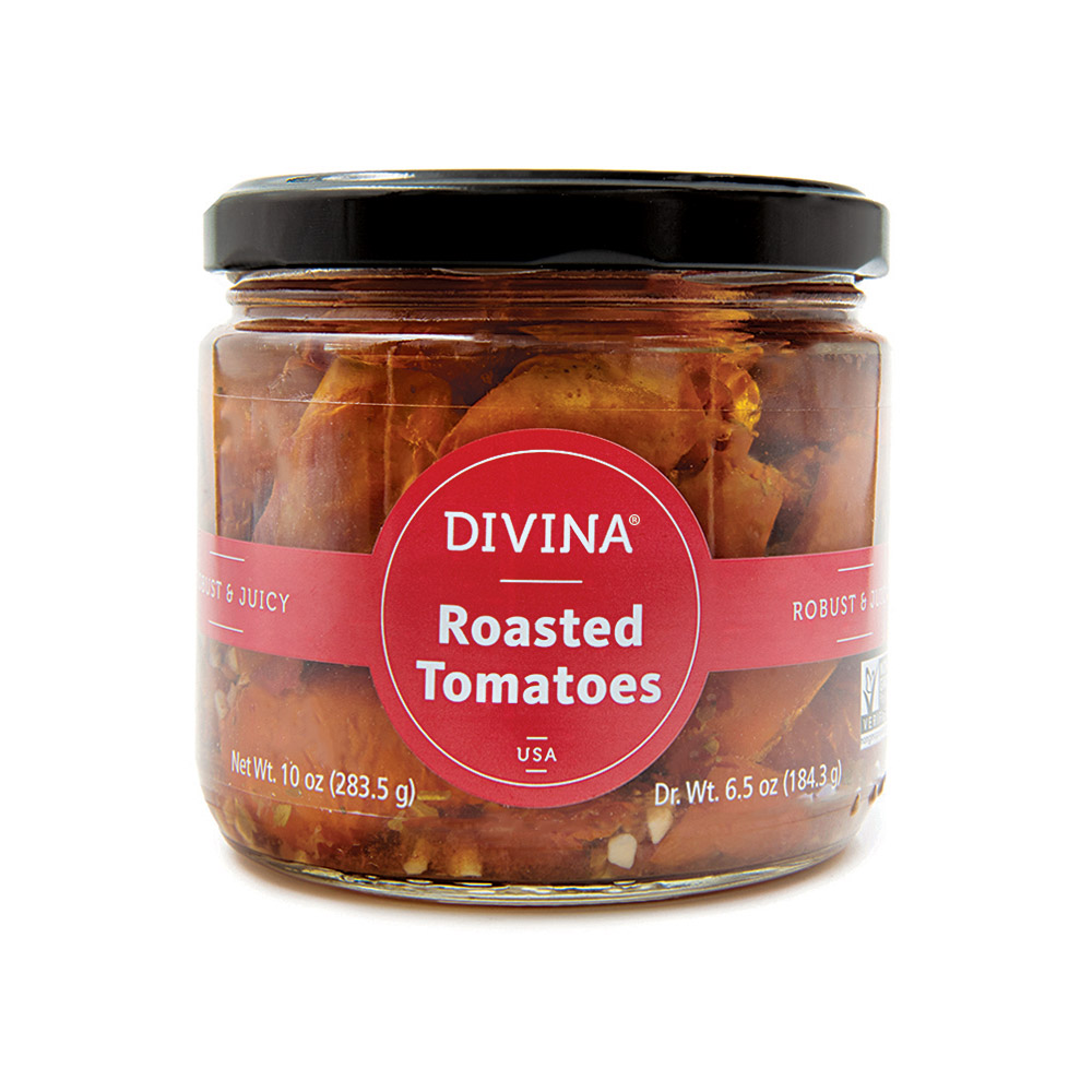 jar of divina roasted red tomatoes