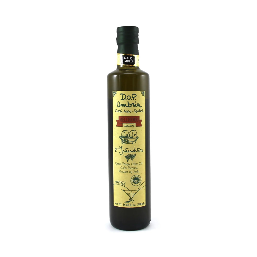 A bottle of Melchiorri Extra Virgin Olive Oil: Intenditore