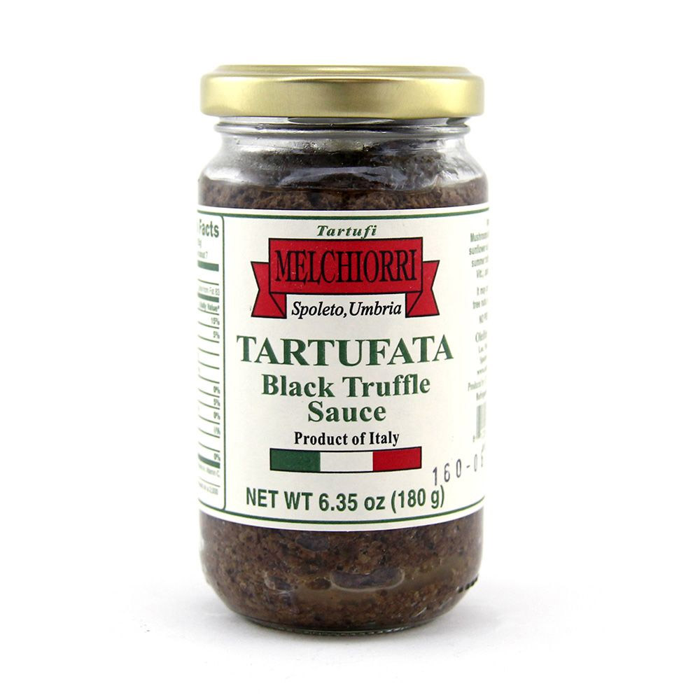 A jar of Melchiorri Black Truffle Sauce