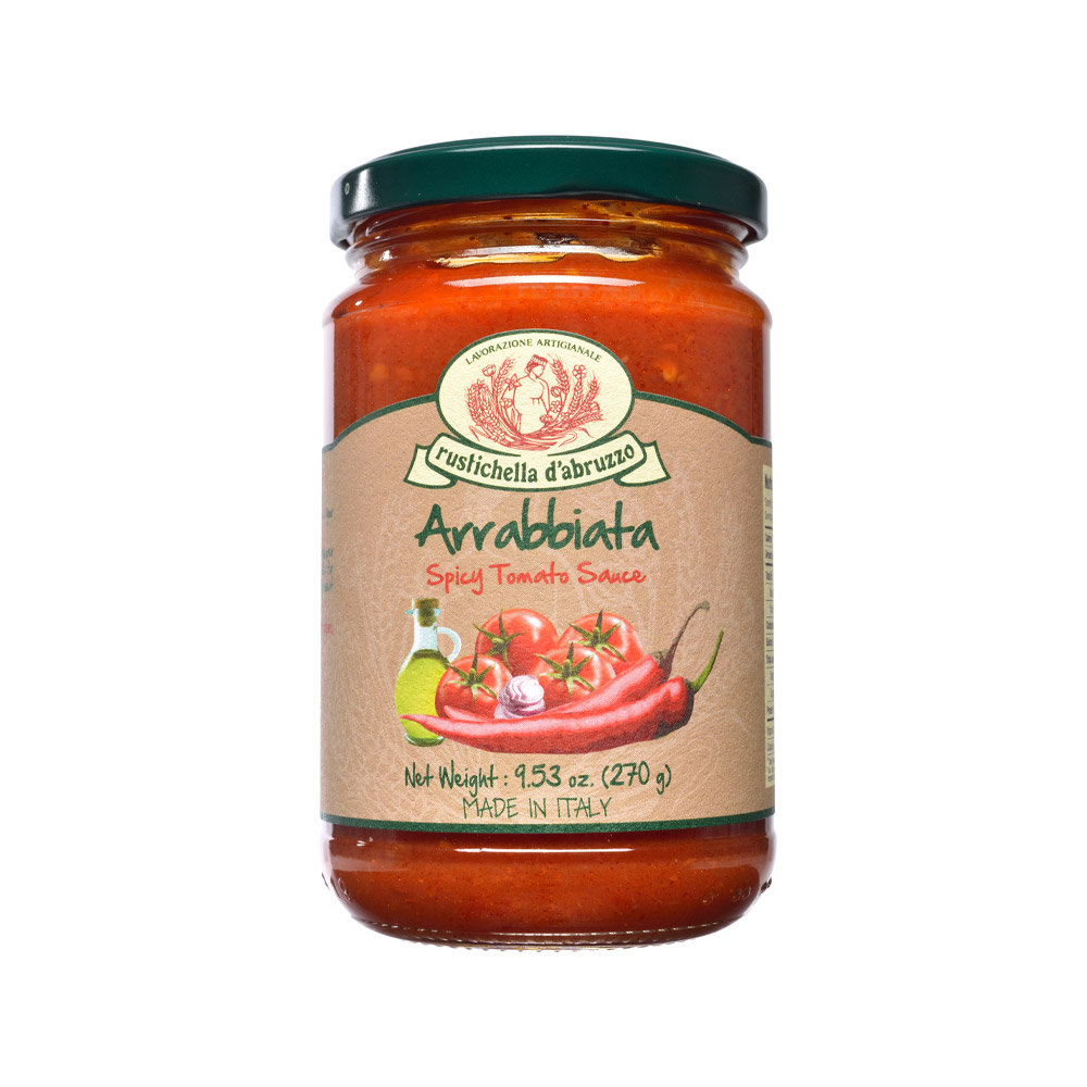 Jar of rustichella d'abruzzo arrabbiata sauce