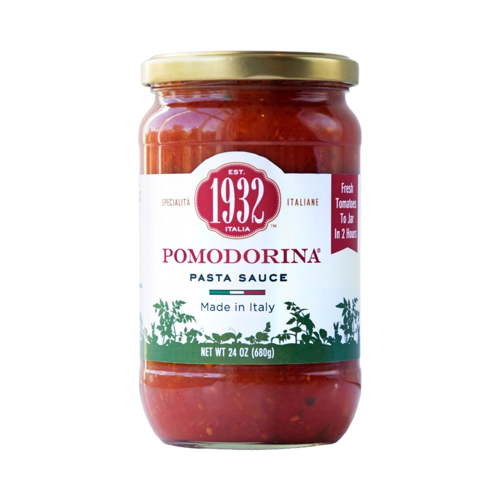 A jar of 1932 Pomodorina Pasta Sauce