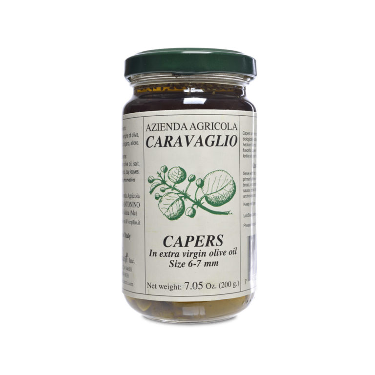 Caravaglio Sicilian Capers in Olive Oil & Herbs EURO USA