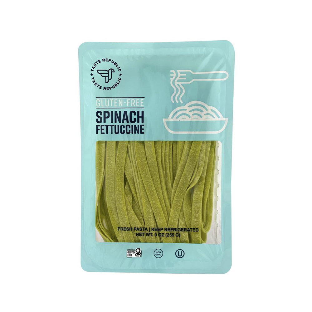 Taste republic gluten free spinach fettuccine in package