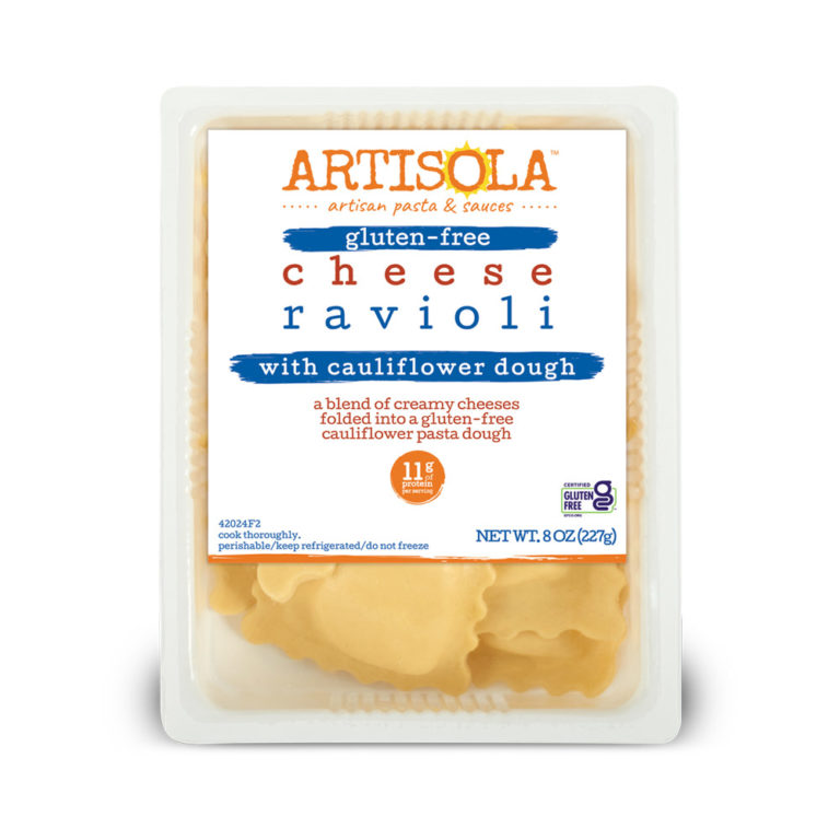 Artisola Gluten Free Cheese Ravioli with Cauliflower Dough EURO USA