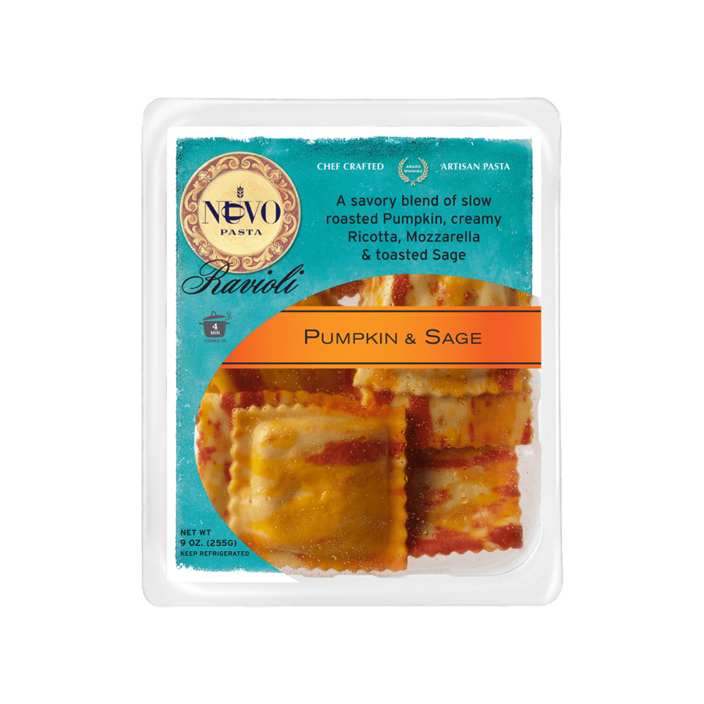 Nuovo pasta pumpkin and sage ravioli in package