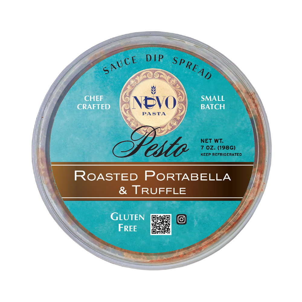 A container of Nuovo Pasta Portabella and Truffle Pesto