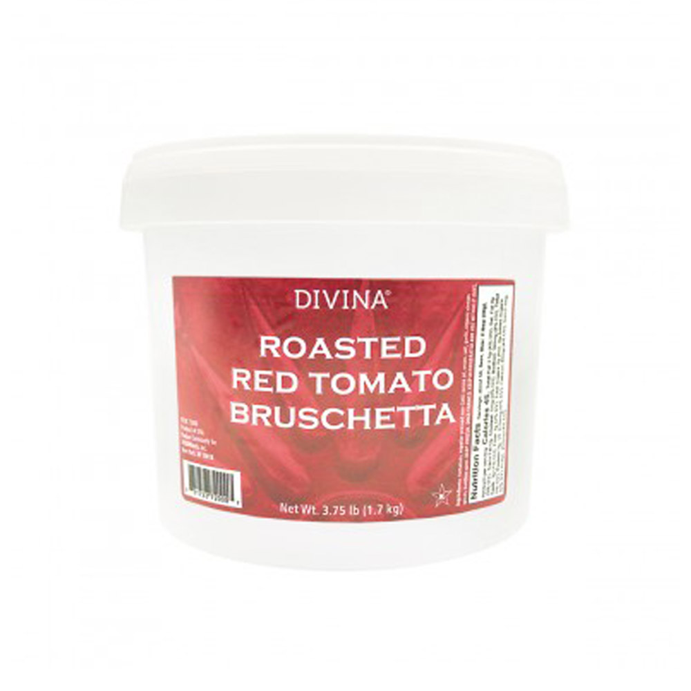 Divina roasted red tomato bruschetta in container