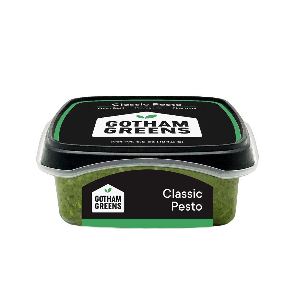 Gotham greens classic pesto in container