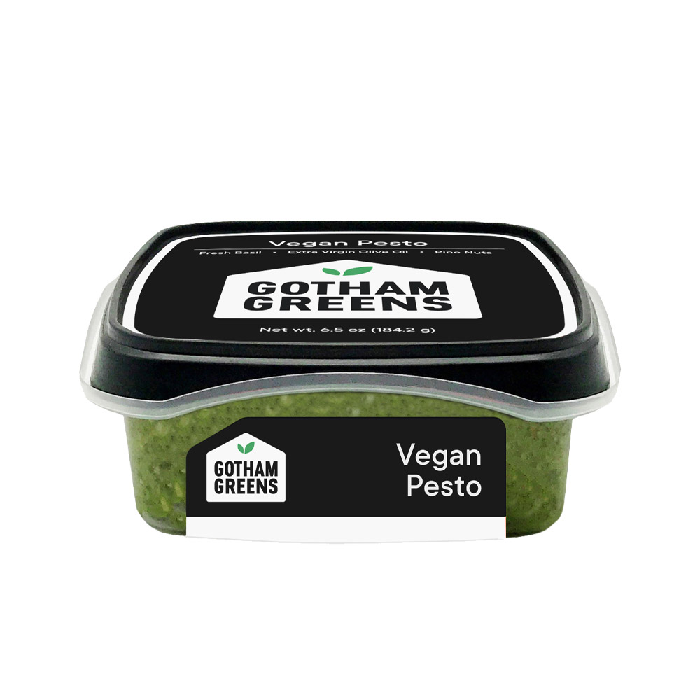 Gotham greens vegan pesto in container