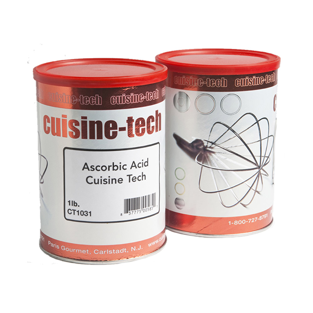 Two canisters of Cuisine Tech ascorbic acid