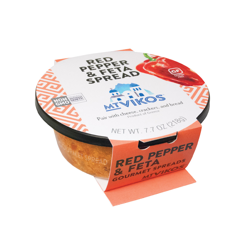 Mt vikos red pepper and feta spread in container