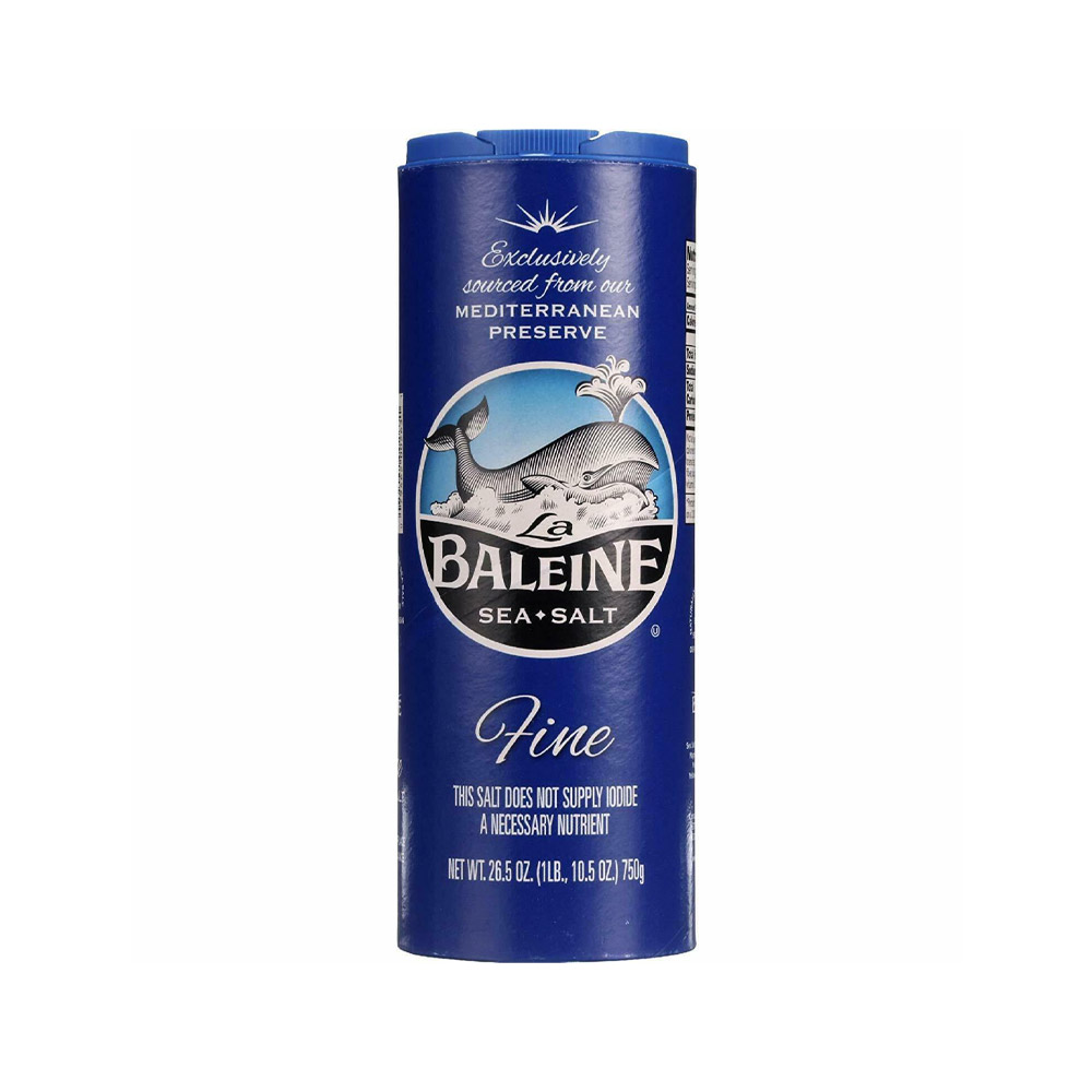 La baleine fine sea salt in container