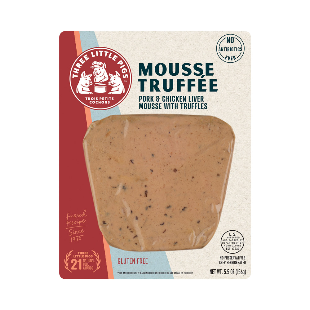 Les trois petits cochons mousse truffee slices in package