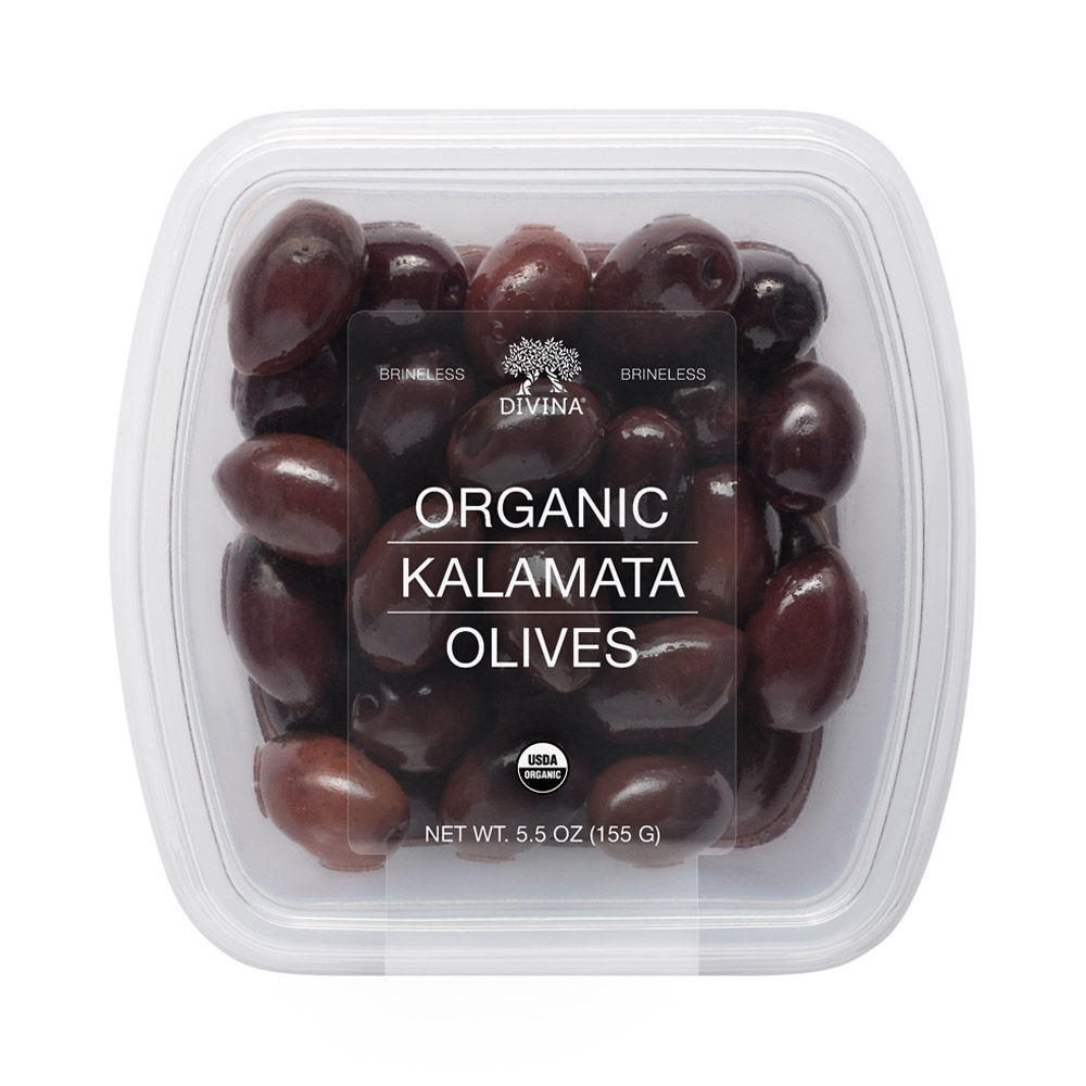 deli cup of divina organic kalamata olives