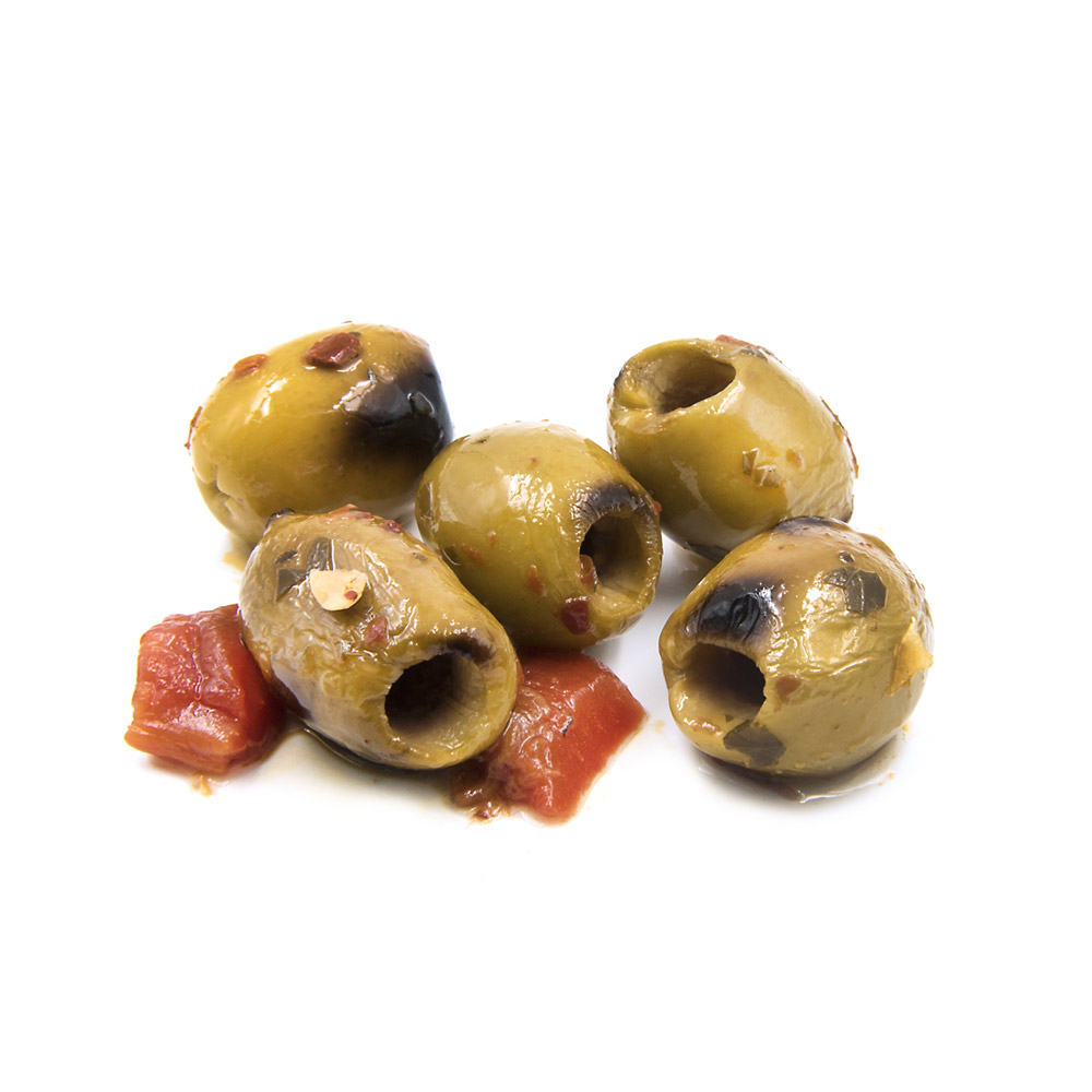 Divina pitted grilled green olives