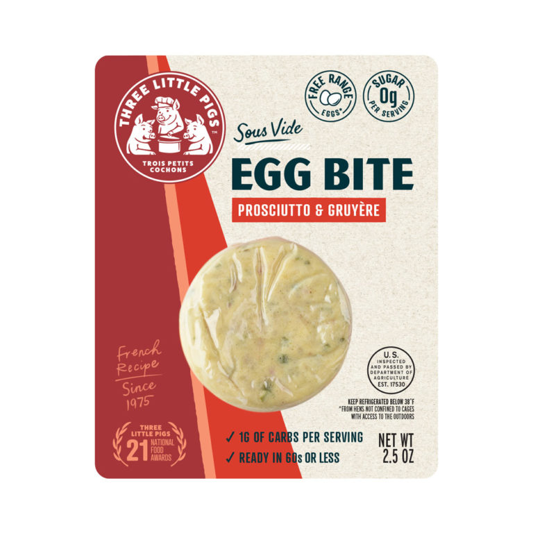Three Little Pigs Egg Bites with Prosciutto & Gruyere EURO USA