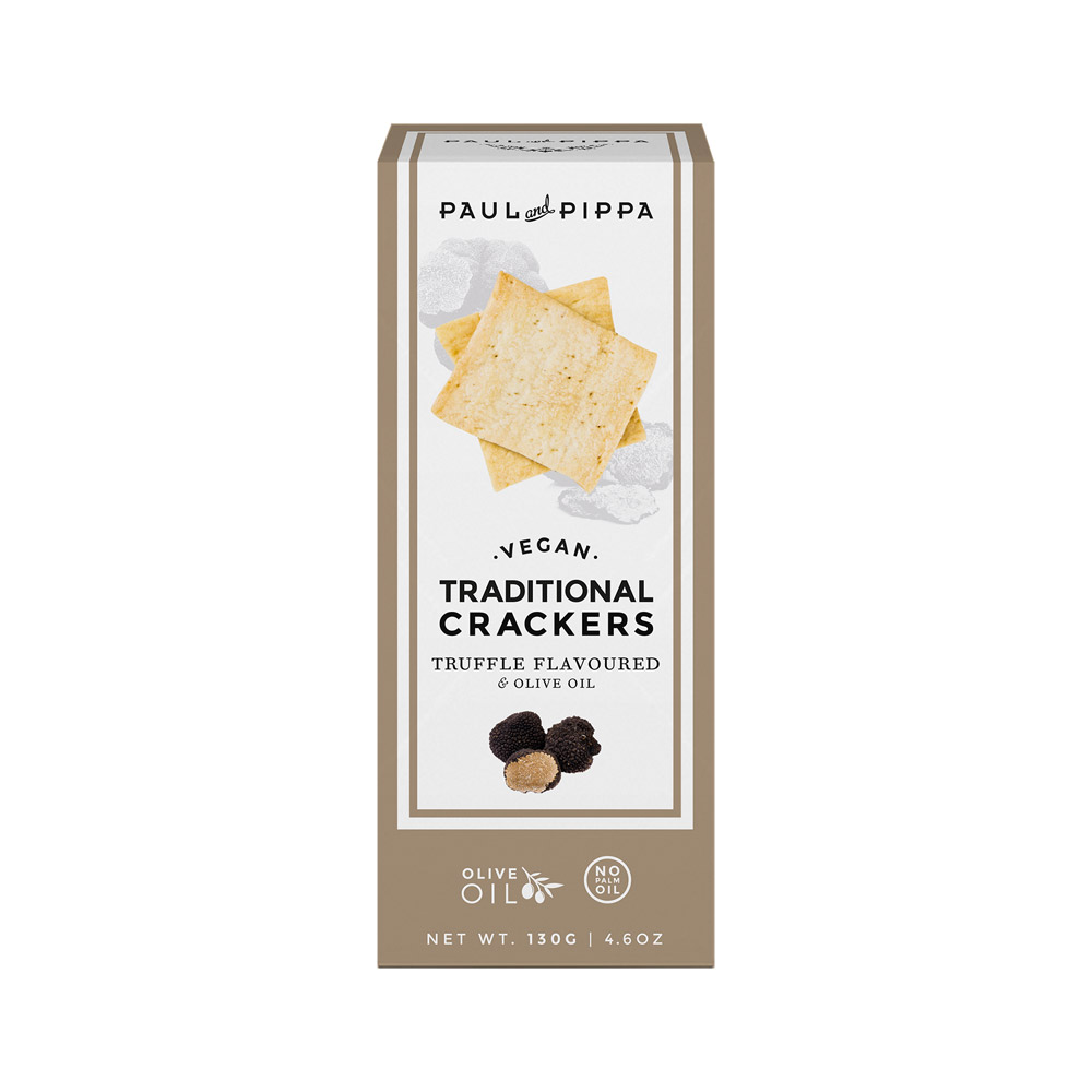 Paul and pippa artisan truffle crackers in package