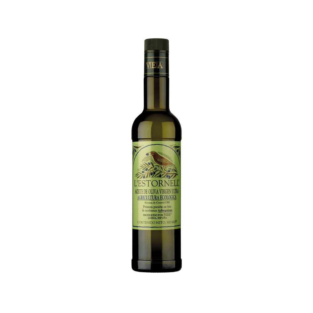 bottle of vea l'estornell organic extra virgin olive oil